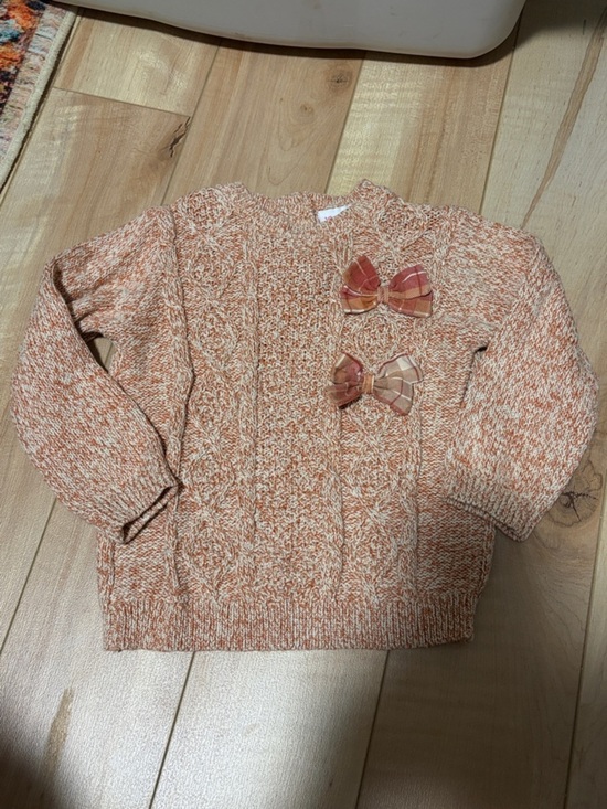 Little Lass Other - Sparkly burnt orange sweater